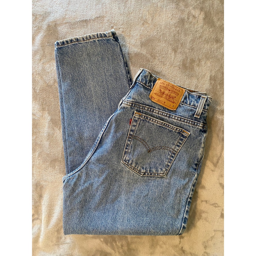 Levi's Jeans 18S Blue 551 Relaxed Fit Tapered Leg VTG Made USA 90s Grunge Retro